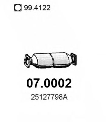 ASSO 07.0002 Катализатор для DAEWOO CIELO (Дэу Cиэло) ASSO 07.0002 Катализатор для DAEWOO CIELO (Дэу Cиэло)