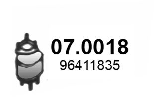 ASSO 07.0018 Катализатор для DAEWOO KALOS (Дэу Калос) ASSO 07.0018 Катализатор для DAEWOO KALOS (Дэу Калос)