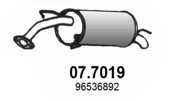 ASSO 07.7019 Глушитель выхлопных газов конечный для DAEWOO KALOS (Дэу Калос) ASSO 07.7019 Глушитель выхлопных газов конечный для DAEWOO KALOS (Дэу Калос)