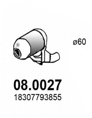 ASSO 08.0027 Катализатор для BMW 1 (Бмв 1) ASSO 08.0027 Катализатор для BMW 1 (Бмв 1)