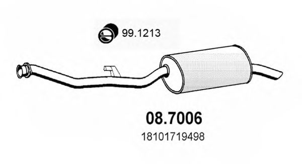 ASSO 08.7006 Глушитель выхлопных газов конечный для BMW (Бмв) ASSO 08.7006 Глушитель выхлопных газов конечный для BMW (Бмв)