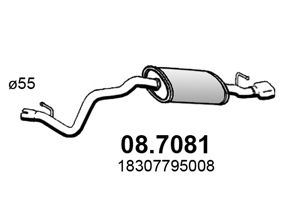 ASSO 08.7081 Глушитель выхлопных газов конечный для BMW (Бмв) ASSO 08.7081 Глушитель выхлопных газов конечный для BMW (Бмв)