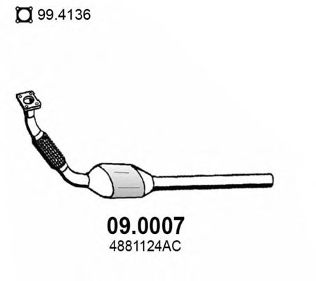 ASSO 09.0007 Катализатор для CHRYSLER GRAND VOYAGER IV (Крайслер Гранд вояджер 4) ASSO 09.0007 Катализатор для CHRYSLER GRAND VOYAGER IV (Крайслер Гранд вояджер 4)