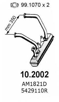 ASSO 10.2002 Предглушитель выхлопных газов для CITROëN (Cитроëн) ASSO 10.2002 Предглушитель выхлопных газов для CITROëN (Cитроëн)