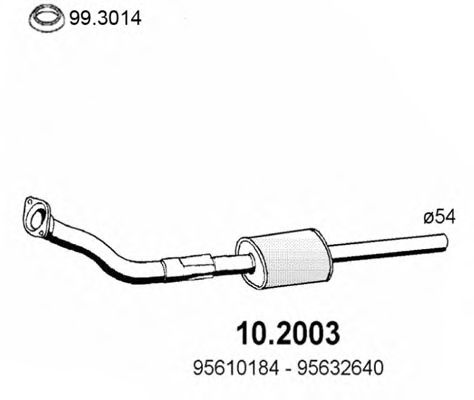 ASSO 10.2003 Предглушитель выхлопных газов для CITROëN (Cитроëн) ASSO 10.2003 Предглушитель выхлопных газов для CITROëN (Cитроëн)