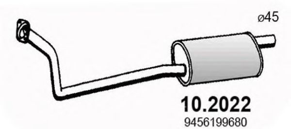 ASSO 10.2022 Предглушитель выхлопных газов для PEUGEOT EXPERT (Пежо Эxпэрт) ASSO 10.2022 Предглушитель выхлопных газов для PEUGEOT EXPERT (Пежо Эxпэрт)