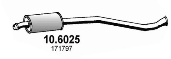 ASSO 10.6025 Средний глушитель выхлопных газов для CITROëN (Cитроëн) ASSO 10.6025 Средний глушитель выхлопных газов для CITROëN (Cитроëн)