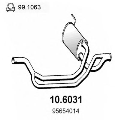 ASSO 10.6031 Средний глушитель выхлопных газов для CITROëN (Cитроëн) ASSO 10.6031 Средний глушитель выхлопных газов для CITROëN (Cитроëн)