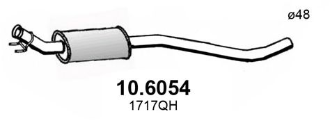 ASSO 10.6054 Средний глушитель выхлопных газов для CITROëN (Cитроëн) ASSO 10.6054 Средний глушитель выхлопных газов для CITROëN (Cитроëн)