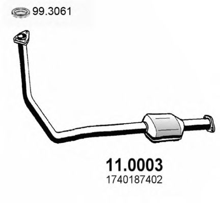 ASSO 11.0003 Катализатор для DAIHATSU TARUNA (Дайхатсу Таруна) ASSO 11.0003 Катализатор для DAIHATSU TARUNA (Дайхатсу Таруна)