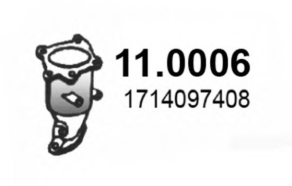 ASSO 11.0006 Катализатор для DAIHATSU YRV (Дайхатсу Ърv) ASSO 11.0006 Катализатор для DAIHATSU YRV (Дайхатсу Ърv)