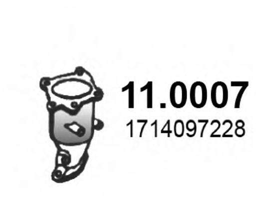 ASSO 11.0007 Катализатор для DAIHATSU CUORE VI (Дайхатсу Cуорэ vи) ASSO 11.0007 Катализатор для DAIHATSU CUORE VI (Дайхатсу Cуорэ vи)