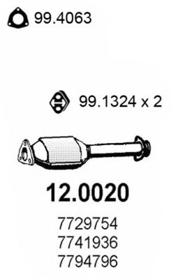 ASSO 12.0020 Катализатор для LANCIA (Лансиа/лянча) ASSO 12.0020 Катализатор для LANCIA (Лансиа/лянча)