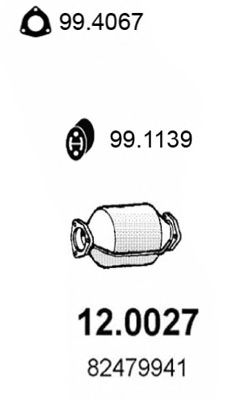 ASSO 12.0027 Катализатор для LANCIA (Лансиа/лянча) ASSO 12.0027 Катализатор для LANCIA (Лансиа/лянча)