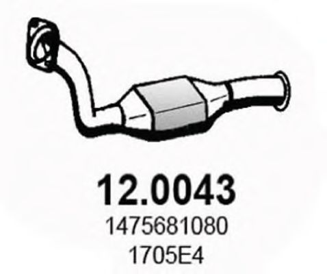 ASSO 12.0043 Катализатор для PEUGEOT EXPERT (Пежо Эxпэрт) ASSO 12.0043 Катализатор для PEUGEOT EXPERT (Пежо Эxпэрт)