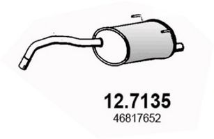 ASSO 12.7135 Глушитель выхлопных газов конечный для FIAT 500 (Фиат 500) ASSO 12.7135 Глушитель выхлопных газов конечный для FIAT 500 (Фиат 500)