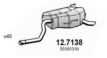 ASSO 12.7138 Глушитель выхлопных газов конечный для LANCIA YPSILON (Лансиа/лянча Ъпсилон) ASSO 12.7138 Глушитель выхлопных газов конечный для LANCIA YPSILON (Лансиа/лянча Ъпсилон)
