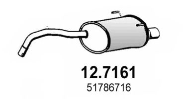 ASSO 12.7161 Глушитель выхлопных газов конечный для FIAT 500 (Фиат 500) ASSO 12.7161 Глушитель выхлопных газов конечный для FIAT 500 (Фиат 500)