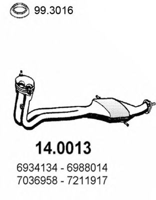 ASSO 14.0013 Катализатор для FORD MONDEO (Форд Мондэо) ASSO 14.0013 Катализатор для FORD MONDEO (Форд Мондэо)