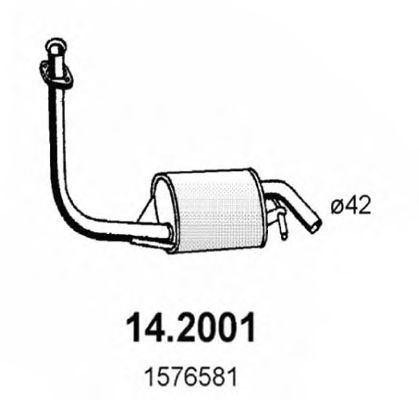 ASSO 14.2001 Предглушитель выхлопных газов для FORD FIESTA (Форд Фиэста) ASSO 14.2001 Предглушитель выхлопных газов для FORD FIESTA (Форд Фиэста)