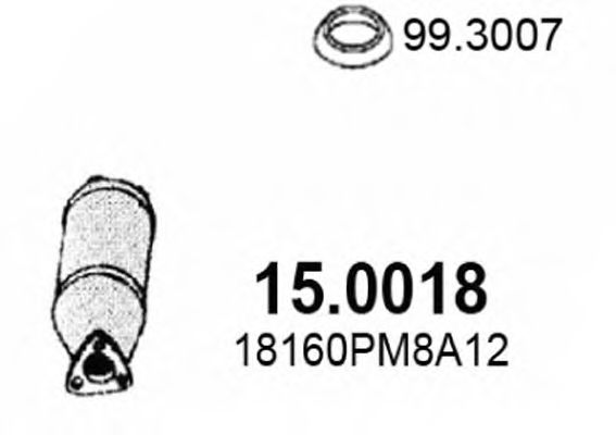 ASSO 15.0018 Катализатор для HONDA (Хонда) ASSO 15.0018 Катализатор для HONDA (Хонда)