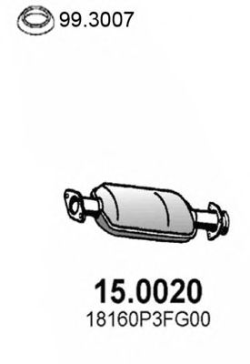 ASSO 15.0020 Катализатор для HONDA CR-V I (Хонда Срв 1) ASSO 15.0020 Катализатор для HONDA CR-V I (Хонда Срв 1)