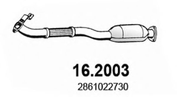 ASSO 16.2003 Предглушитель выхлопных газов для HYUNDAI EXCEL (Хендай Эxcэл) ASSO 16.2003 Предглушитель выхлопных газов для HYUNDAI EXCEL (Хендай Эxcэл)