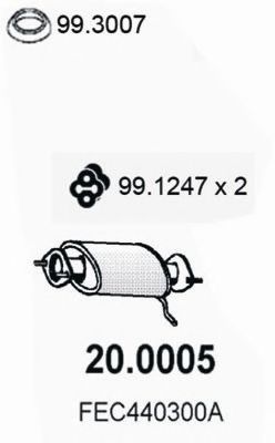 ASSO 20.0005 Катализатор для MAZDA 626 III (Мазда 626 3) ASSO 20.0005 Катализатор для MAZDA 626 III (Мазда 626 3)