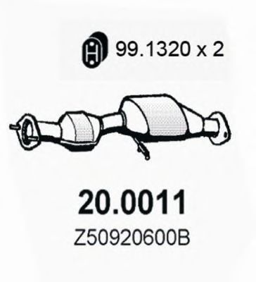 ASSO 20.0011 Катализатор для MAZDA 323 PROTEG V (Мазда 323 протеже 5) ASSO 20.0011 Катализатор для MAZDA 323 PROTEG V (Мазда 323 протеже 5)