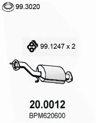 ASSO 20.0012 Катализатор для MAZDA 323 PROTEG V (Мазда 323 протеже 5) ASSO 20.0012 Катализатор для MAZDA 323 PROTEG V (Мазда 323 протеже 5)