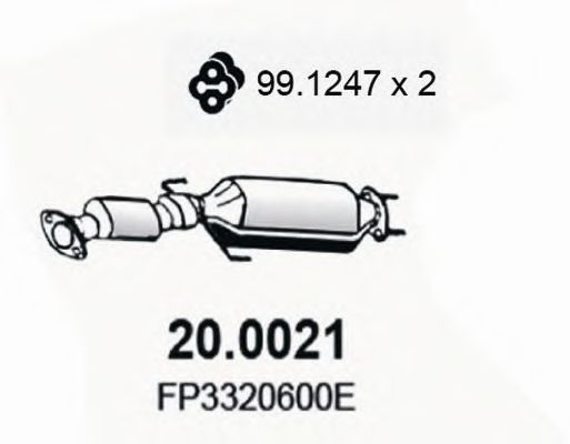 ASSO 20.0021 Катализатор для MAZDA 626 V (Мазда 626 5) ASSO 20.0021 Катализатор для MAZDA 626 V (Мазда 626 5)