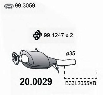 ASSO 20.0029 Катализатор для MAZDA 121 METRO (Мазда 121 мэтро) ASSO 20.0029 Катализатор для MAZDA 121 METRO (Мазда 121 мэтро)