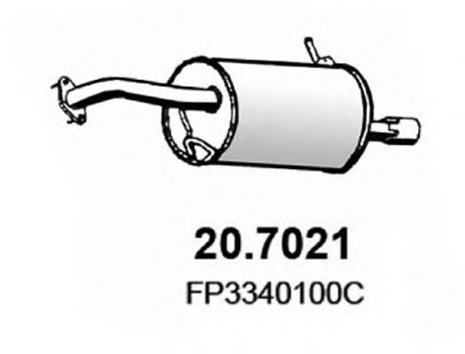 ASSO 20.7021 Глушитель выхлопных газов конечный для MAZDA 323 F VI (Мазда 323 ф6) ASSO 20.7021 Глушитель выхлопных газов конечный для MAZDA 323 F VI (Мазда 323 ф6)