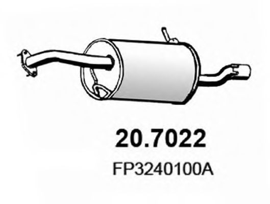ASSO 20.7022 Глушитель выхлопных газов конечный для MAZDA (Мазда) ASSO 20.7022 Глушитель выхлопных газов конечный для MAZDA (Мазда)