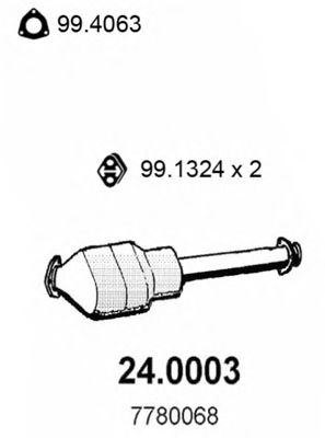 ASSO 24.0003 Катализатор для LANCIA (Лансиа/лянча) ASSO 24.0003 Катализатор для LANCIA (Лансиа/лянча)