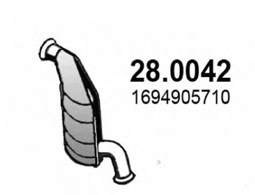ASSO 28.0042 Катализатор для MERCEDES-BENZ B-CLASS (Мэрcэдэс-бэнз Б класс) ASSO 28.0042 Катализатор для MERCEDES-BENZ B-CLASS (Мэрcэдэс-бэнз Б класс)