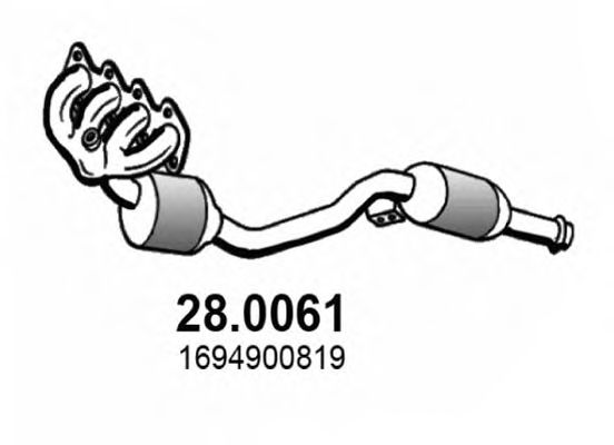 ASSO 28.0061 Катализатор для MERCEDES-BENZ B-CLASS (Мэрcэдэс-бэнз Б класс) ASSO 28.0061 Катализатор для MERCEDES-BENZ B-CLASS (Мэрcэдэс-бэнз Б класс)