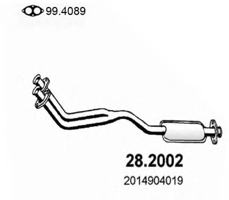 ASSO 28.2002 Предглушитель выхлопных газов для MERCEDESBENZ (Мерседес бенц) ASSO 28.2002 Предглушитель выхлопных газов для MERCEDESBENZ (Мерседес бенц)