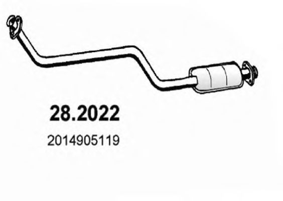 ASSO 28.2022 Предглушитель выхлопных газов для MERCEDESBENZ (Мерседес бенц) ASSO 28.2022 Предглушитель выхлопных газов для MERCEDESBENZ (Мерседес бенц)