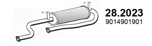 ASSO 28.2023 Предглушитель выхлопных газов для MERCEDESBENZ (Мерседес бенц) ASSO 28.2023 Предглушитель выхлопных газов для MERCEDESBENZ (Мерседес бенц)