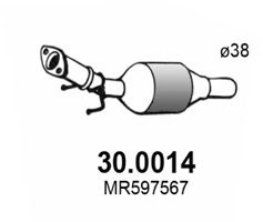 ASSO 30.0014 Катализатор для MITSUBISHI MIRAGE VI (Митсубиши/митсубиси Мирагэ vи) ASSO 30.0014 Катализатор для MITSUBISHI MIRAGE VI (Митсубиши/митсубиси Мирагэ vи)