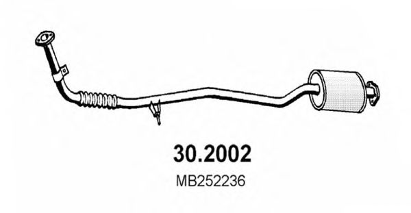 ASSO 30.2002 Предглушитель выхлопных газов для MITSUBISHI LANCER III (Митсубиши/митсубиси Ланcэр 3) ASSO 30.2002 Предглушитель выхлопных газов для MITSUBISHI LANCER III (Митсубиши/митсубиси Ланcэр 3)