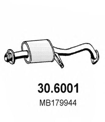 ASSO 30.6001 Средний глушитель выхлопных газов для MITSUBISHI PAJERO/SHOGUN (Митсубиши/митсубиси Пажэро/шогун) ASSO 30.6001 Средний глушитель выхлопных газов для MITSUBISHI PAJERO/SHOGUN (Митсубиши/митсубиси Пажэро/шогун)