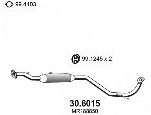 ASSO 30.6015 Средний глушитель выхлопных газов для PROTON SATRIA (Протон Сатриа) ASSO 30.6015 Средний глушитель выхлопных газов для PROTON SATRIA (Протон Сатриа)