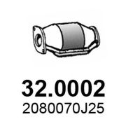ASSO 32.0002 Катализатор для NISSAN PRIMERA (Ниссан Примера) ASSO 32.0002 Катализатор для NISSAN PRIMERA (Ниссан Примера)