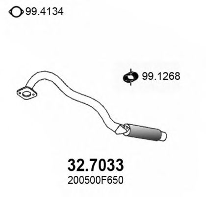 ASSO 32.7033 Глушитель выхлопных газов конечный для NISSAN TERRANO II (Ниссан Террано 2) ASSO 32.7033 Глушитель выхлопных газов конечный для NISSAN TERRANO II (Ниссан Террано 2)
