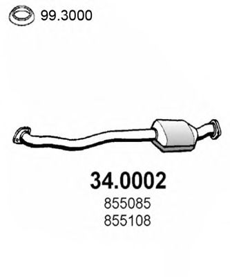 ASSO 34.0002 Катализатор для OPEL ASTRA F CLASSIC (Опель Астра ф классик) ASSO 34.0002 Катализатор для OPEL ASTRA F CLASSIC (Опель Астра ф классик)