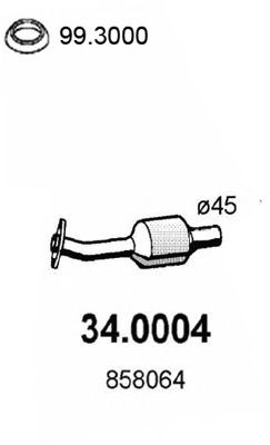 ASSO 34.0004 Катализатор для OPEL CORSA B STATION WAGON (Опель Корса б статион вагон) ASSO 34.0004 Катализатор для OPEL CORSA B STATION WAGON (Опель Корса б статион вагон)
