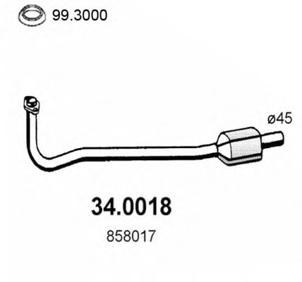 ASSO 34.0018 Катализатор для OPEL (Опель) ASSO 34.0018 Катализатор для OPEL (Опель)