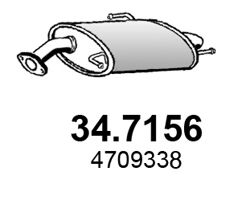 ASSO 34.7156 Глушитель выхлопных газов конечный для SUZUKI SPLASH (Сузуки Сплаш) ASSO 34.7156 Глушитель выхлопных газов конечный для SUZUKI SPLASH (Сузуки Сплаш)